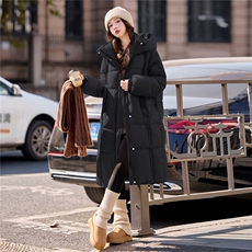 2025时尚简约加厚保暖休闲长款羽绒服，女装羽绒服，深水步