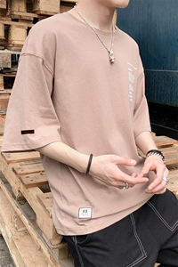 夏季男士短袖t恤休闲百搭5分袖打底衫潮流上衣服 DS345TP25图片
