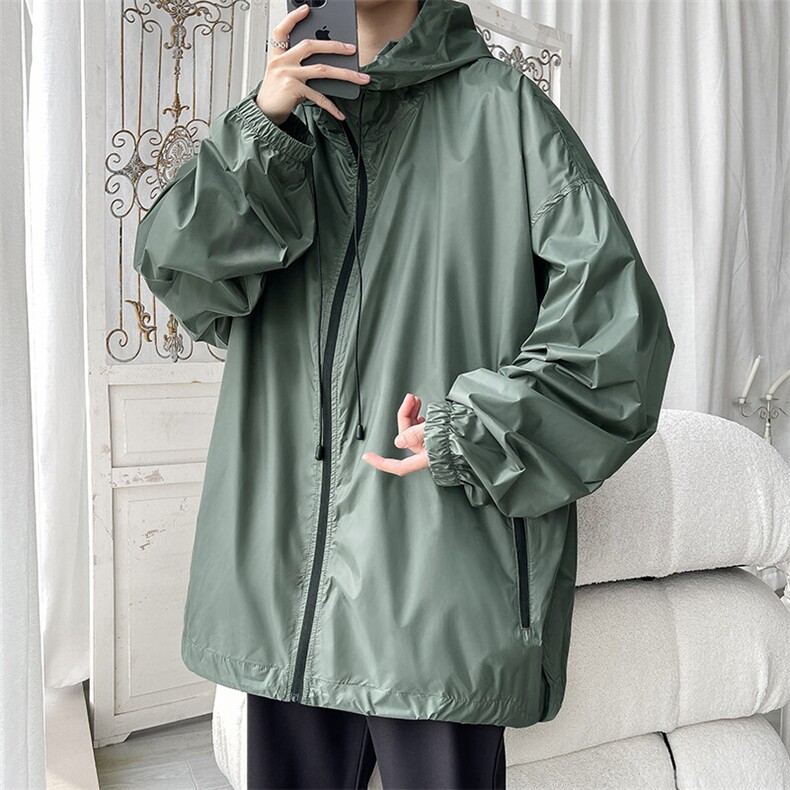 特批55无差价夏连帽户外钓鱼防晒衣防紫外线轻薄大码凉感外套J542，男装防晒衣，电商A001-1