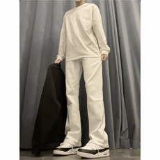 白色牛仔裤男cleanfit微喇裤子KZBNZ01-P53，男装牛仔裤，星座1007（原301D）