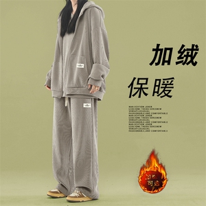 秋冬美式重磅休闲裤卫裤阔腿三件套SJT868常规特批176加绒特批206图片