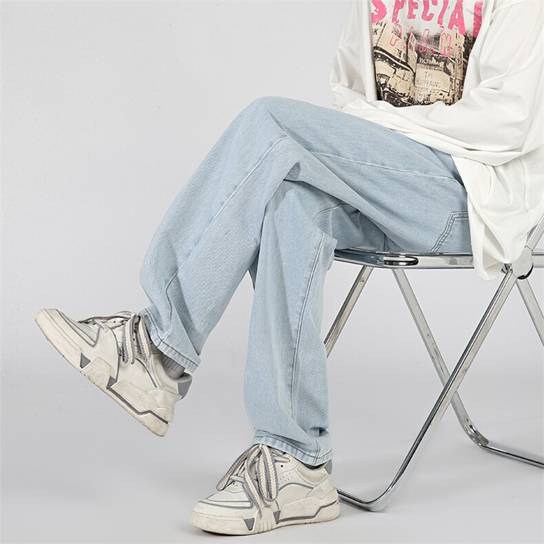 高品质基础款！6色直筒纯色宽松牛仔裤A080-9231-P30控58,男装牛仔裤,电商A080