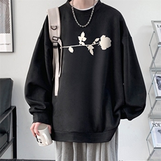 麂皮绒卫衣男大码重磅长袖t恤男JW81360-P35，男装卫衣，电商A040