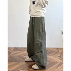 潮牌美式褶皱水洗直筒工装裤男复古宽松高街休闲长裤X611-P52，男装工装外套，星座208-5