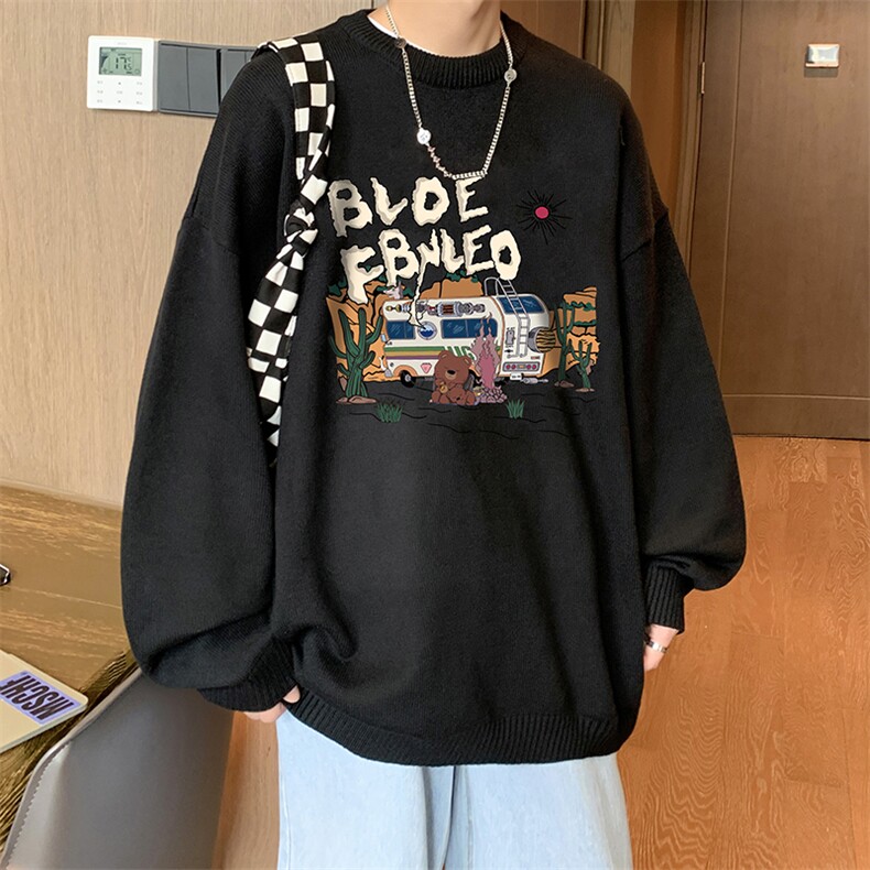 抖音供货、现货秋季冬圆领毛衣宽松打底衫D223A-MY2314-特P40,男装针织衫/毛衣,电商019-1