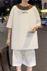 直播品质！2024夏季新款男士珠地短袖套装百搭一套TZP002P70，男装T恤，电商B220