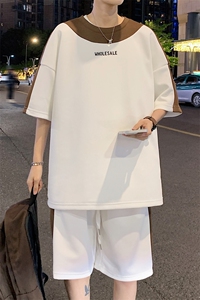 直播品质！2024夏季新款男士珠地短袖套装百搭一套TZP002P70图片