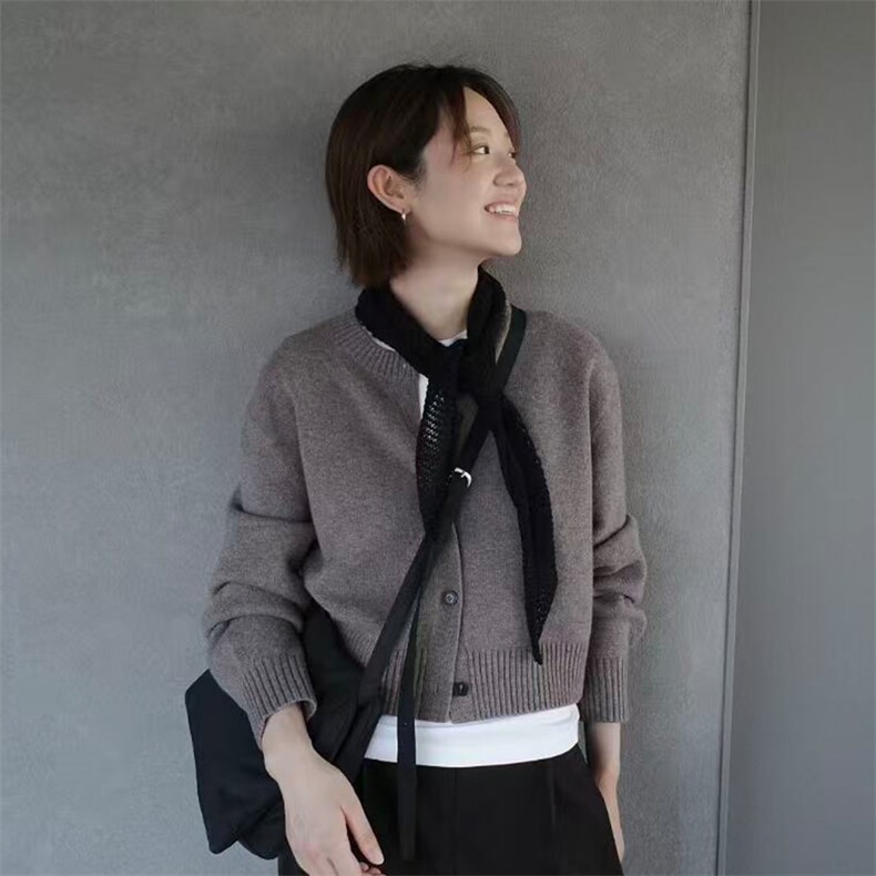 女士开衫2025年秋季长袖,针织衫/毛衣,泰沅羊绒