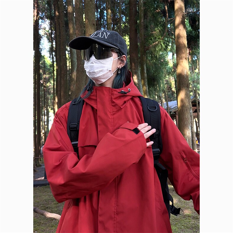 港风大码美式户外山系连帽冲锋衣夹克男女XZ213-JK9901-P75控108,男装夹克,星座213