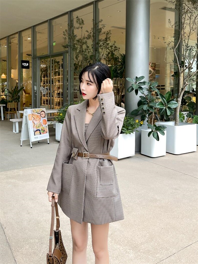 高品质格子西装，女装西装，Balance Studio