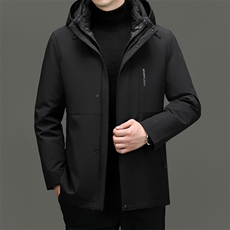 DF8805钱塘2020-2时尚休闲百搭冬季厚款连帽中年男士羽绒服330，男装羽绒服，钱塘207-2