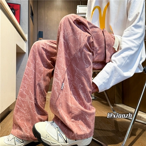 XZ616 秋季新款重磅灯芯绒闪电纹工装破缝长裤 TY1033 特P40控78图片
