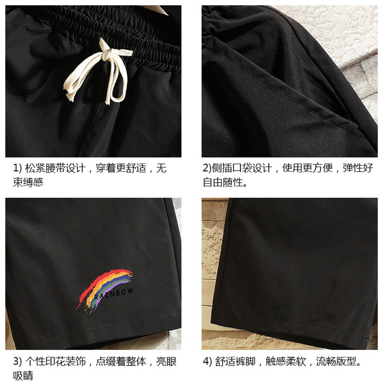 DK39064-P15港风休闲短裤男士大码运动五分裤男中裤男马裤砖墙,男装休闲裤,电商A040A