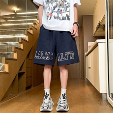 夏季新款泡泡纱印花新款男女同款短裤XZ102B-1-DK2506P20，男装牛仔裤，星座102B-1