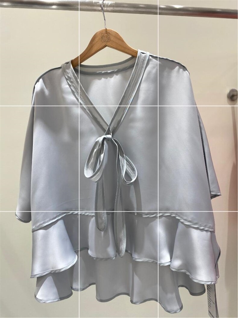 2022夏季醋酸面料上衣，其它，欧优