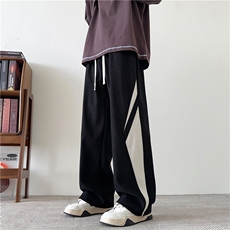 K2496批45控68加绒P50控78秋冬加绒加厚灯芯绒裤子男撞色直筒裤，男装卫衣，电商D229A