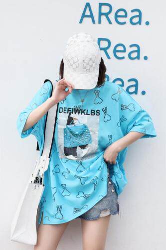 大版捎花T，女装，卡菲莱