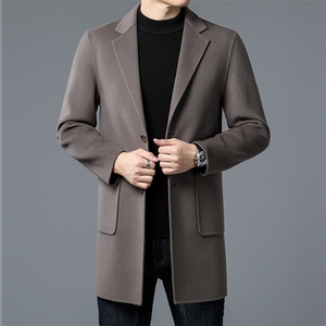 M7606-78钱塘2020-2秋季新款男士商务休闲毛呢大衣中长款外套P328图片