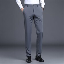 D9201春季新款男士商务休闲弹力纯色休闲裤免烫透气修身长裤P98图片