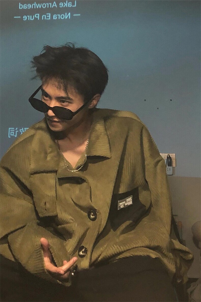 美式复古灯芯绒工装外套宽松休闲夹克上衣JK8803特P65,男装夹克,星座908-1