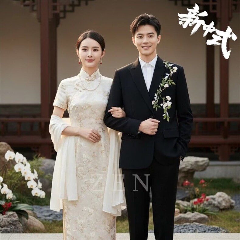 风春秋男刺绣西服结婚西装伴郎外套夹克大码S-5XLJAK19P60,男装夹克,星座1013-1