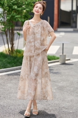 高级感时尚套装裙女2025初夏穿搭洋气显瘦气质减龄两件套半身裙女，女装套装/套裙，欣贝拉