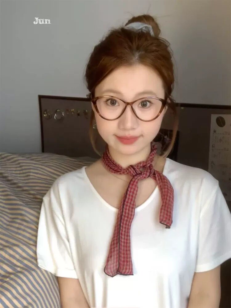 百搭小丝巾2025秋季新款韩版女装薄款装饰，丝巾，斯尔特羊绒