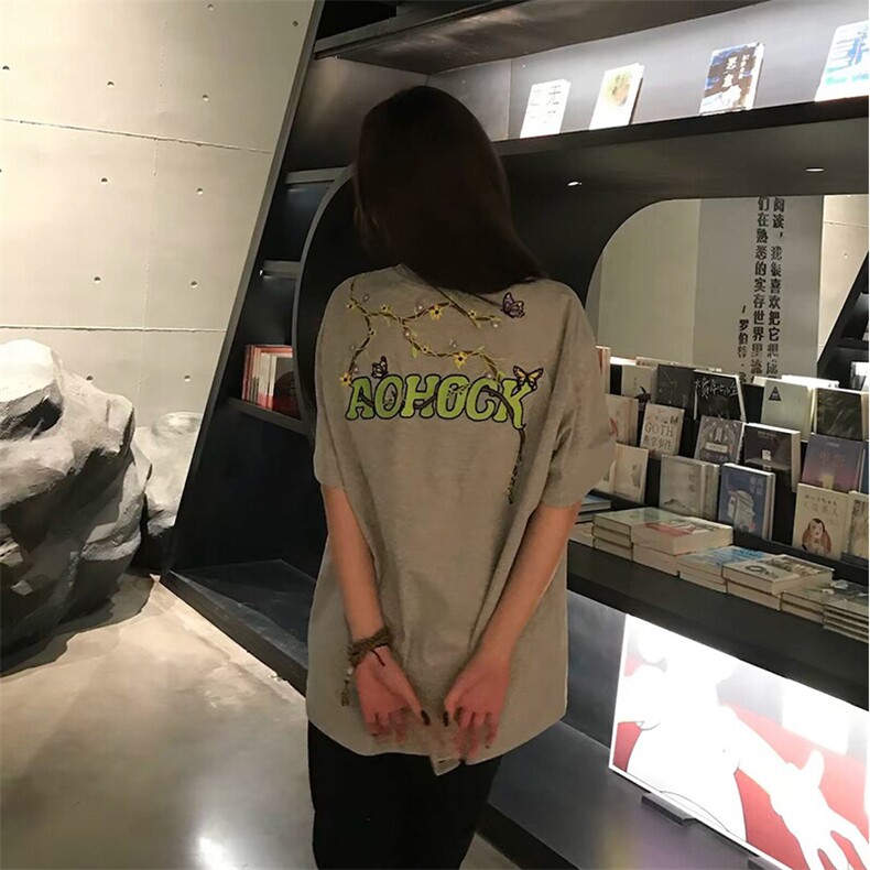 万针全刺绣工艺高品质260克双纱纯棉美式高街短袖T恤特P33,男装T恤,电商A486