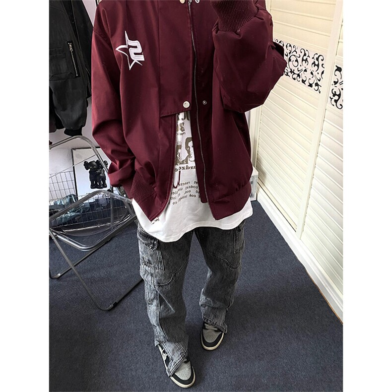 美式机能棒球服外套飞行员夹克潮牌高级感上衣 JK87 特P49图片