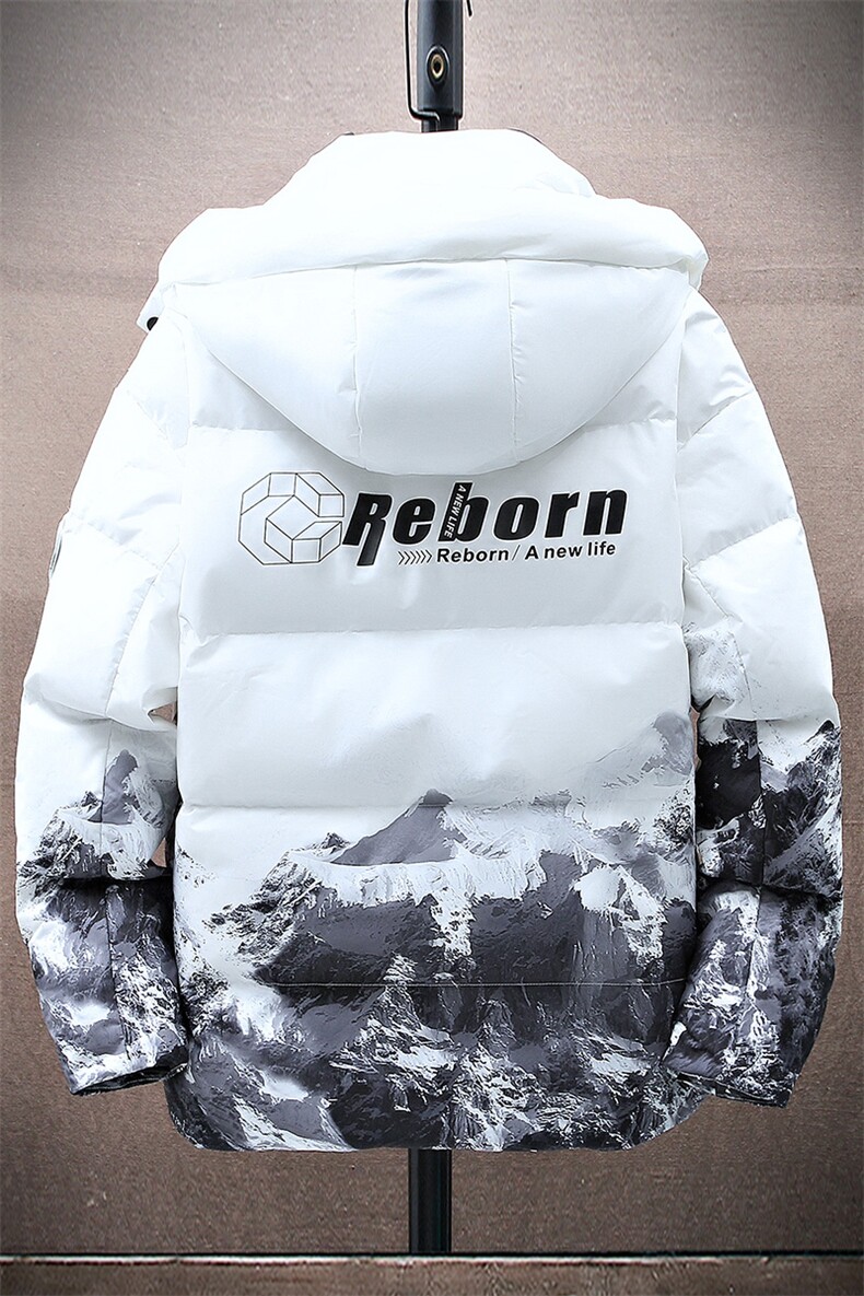 现货仓库桥园路连帽轻薄学生雪山渐变色情侣白鸭绒羽绒服外套,男装羽绒服,星座301D-5(原星座1415）
