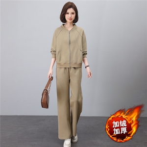 冬季套装女2025年新款中年妈妈装时尚洋气减龄大码休闲运动两件套图片