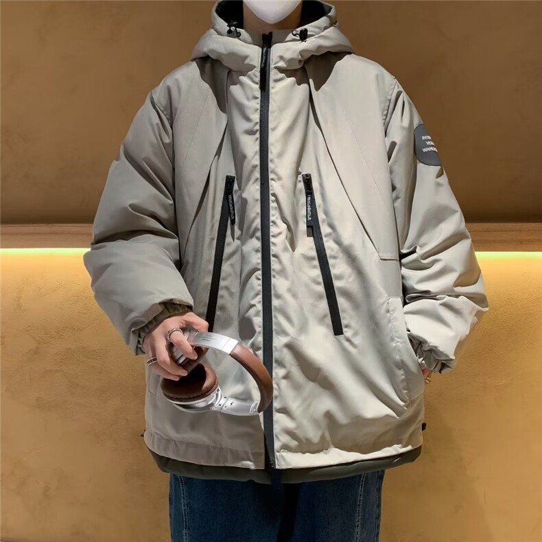 冬季棉袄户外机能风连帽冲锋衣棉服男潮牌宽松棉衣外套MY909-P98,男装棉衣,星座1008