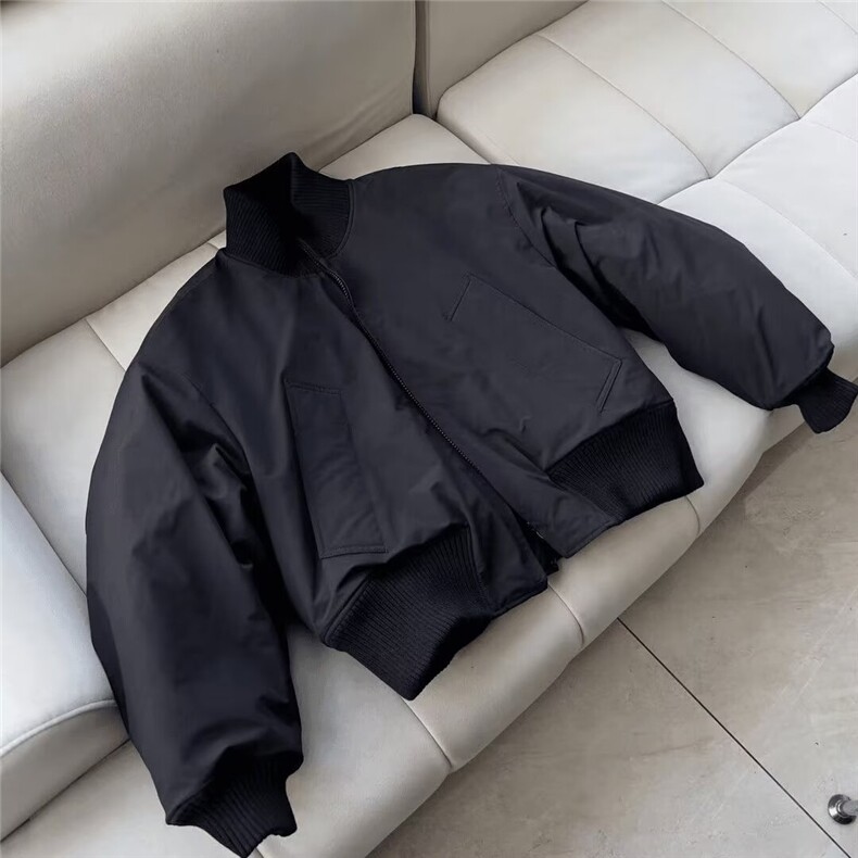 美式短款廓形飞行服棉服冬季保暖痞帅高级感立领棉衣外套1034P85,男装棉衣,电商D256-2(原A064-2)