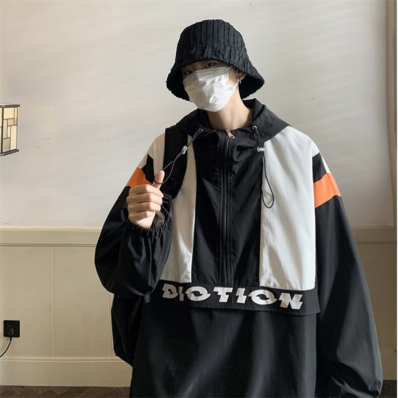 特P53控98cityboy酒店大口袋工装机能套头笑脸连帽夹克卫衣XWY221,男装夹克,电商B370