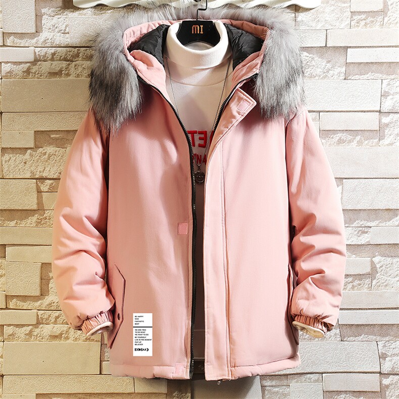 MM48045-P130冬季大毛领衣男士大码加厚袄男服砖墙,男装棉衣,电商A040A