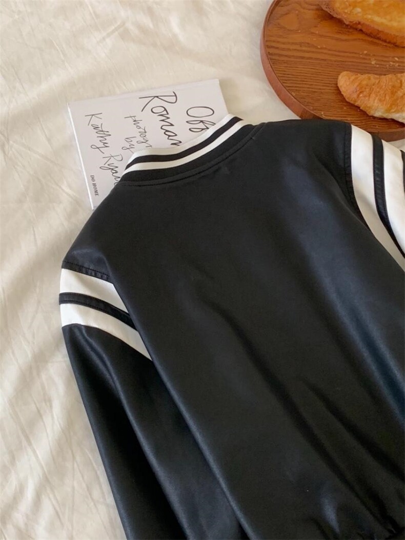 【秋款新品】进口PU棒球服，其它，TWO LAPS