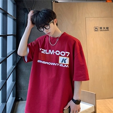 1港风条纹印花设计潮大码M-5XL短袖T恤男DT77779P18块特价控38，男装T恤，星座226-2