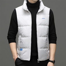 2024新款柔软保暖宽松80鸭绒防寒服外套立领羽绒服马甲保暖男装，男装羽绒服，钱塘6003（原4033）