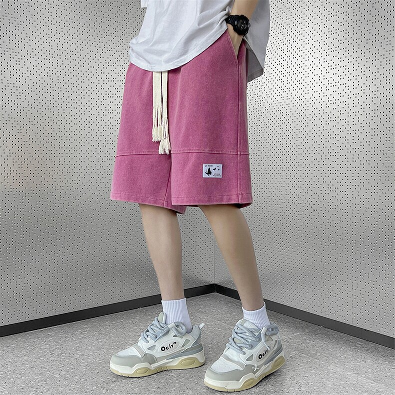 K902P40金属墙重磅280克蝴蝶印花美式五分裤夏季休闲短裤男,男装休闲裤,电商A026-1