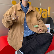 做旧牛仔外套美式复古vibe工装夹克潮牌痞帅宽松上衣AAM8884P53，男装工装外套，星座1013-5