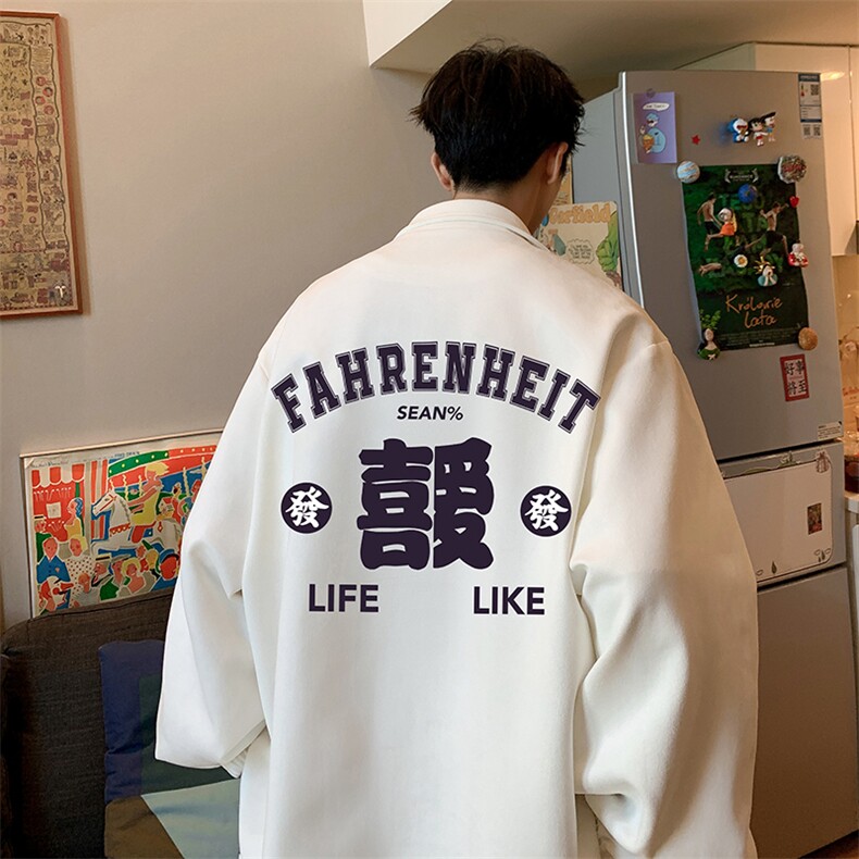 麂皮绒夹克男大码立领褂子外套JK85256-P68 加绒款-P78图片