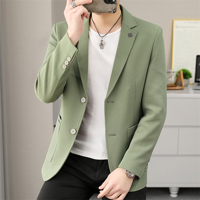X815-P1152025休闲西服男士春秋款针织时尚潮流中青年单西,男装西服,星座507A（原星座306B-2）