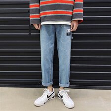 牛仔裤男直筒宽松韩版潮流百搭复古港风潮牌ins裤子K809-P35，男装牛仔裤，电商A128
