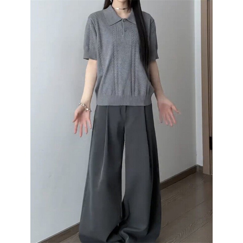麦穗纹polo衫短袖男夏季情侣款PL7200-特40图片