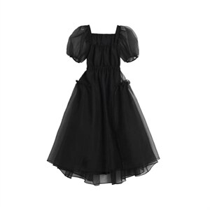 dec place /小众设计 法式方领粉色露背温柔颗粒,其它,dec place