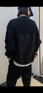 针织拼接休闲棒球服图片