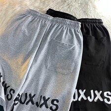 夏季ins潮痞帅字母印花短裤男K99P35限58，男装休闲裤，电商A089-1