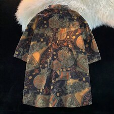 夏季短袖衬衫夏威夷宽松休闲品质复古衬衫四面弹布料C114P35，男装衬衫，星座1116-2