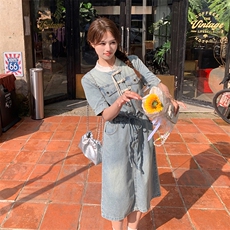 2025年夏装新中式风牛仔连衣裙2C133-997-P125-K178，女装连衣裙，2C133