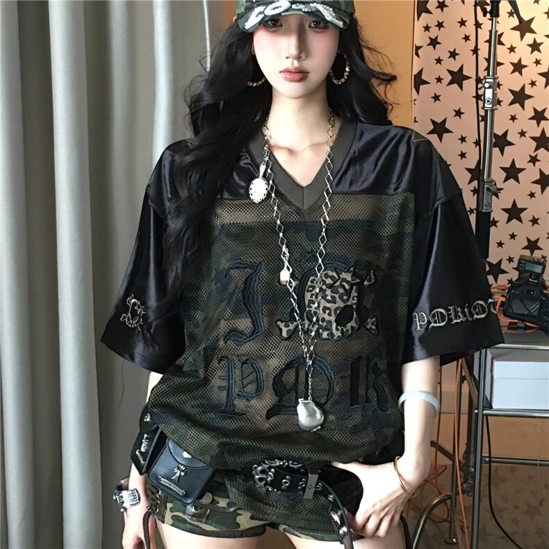 慵懒新款短袖t恤女休闲夏季美式辣妹正肩显瘦短款上衣ins,男装T恤,星座506A